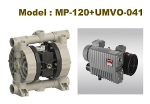 다이아프램펌프+진공펌프 MP-120P 유량 120L/min 내산,물,공기,슬러지등 이송