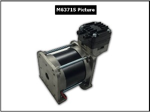 소형 진공 펌프 전압 DC 12V~24V 전류 1~2.5A  유량 19L/min 진공도 650mmHg 압력 4.5bar 모델 M6371S 기본 10대