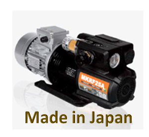 건식 진공 펌프 무오일 오일프리 MKRF-25A 배기량 480ℓ/min 1마력 진공도 90Kpa 680mmHg Made in JAPAN