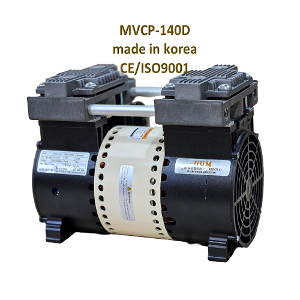 건식 진공 펌프 무오일 오일프리 오일리스 오일레스 피스톤 MVCP-140D 진공 전용 배기량 140L/min 진공도 680mmHg 국산