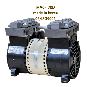 진공 펌프 고진공 건식 무오일 드라이 오일 프리 피스톤 MVCP-70D 진공도 740mmHg 배기량 90L/min 국산